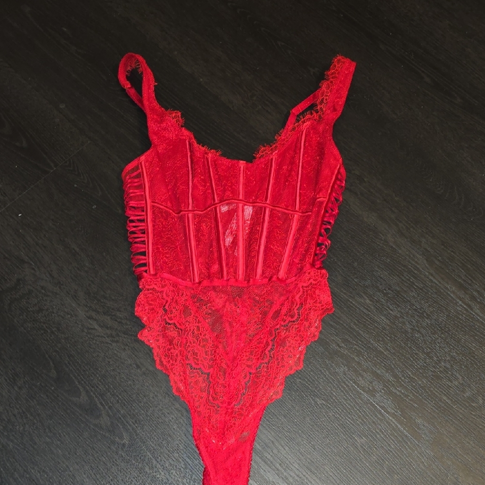 Victoria's Secret Red Lace Chemise